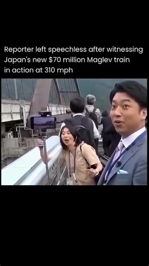 Mindset | Inspirational | Growth on Instagram: "🚄💨 This new 70-million-dollar Japanese train hitting 310 mph is absolutely insane! And the reporter’s reaction in this clip… priceless. The mix of shock, excitement, and pure awe says everything. 🇯🇵✨ Watching this thing glide like it’s floating is wild. The engineering, the speed, the smoothness—Japan never misses when it comes to trains. It feels like we’re watching the future happen in real time. 🔧⚡ So what do you think? Would you ride a tra