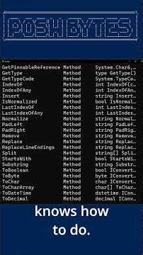PoshBytes: What the Method