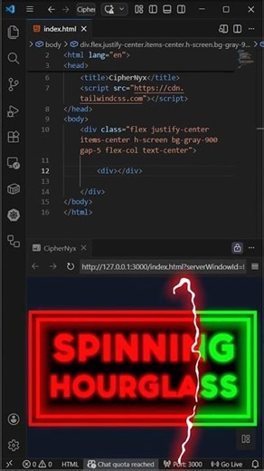 5 Second Hourglass Animation Tutorial #tutorial #css #shorts