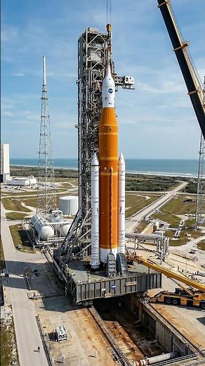 Assembly of NASA rocket on Kennedy Space Center Launch Complex #nasa