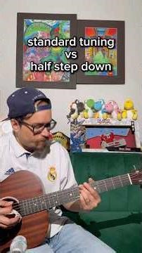 standard vs half step down tuning guitar