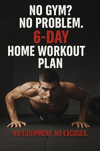 6 Day Home Workout Plan for Men- No Gym No Equipment Needed PDF - Etsy Canada