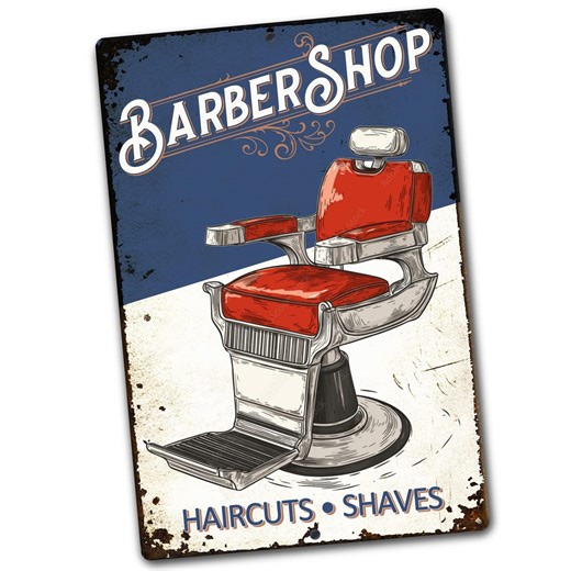Classic Barber Shop Sign, Vintage Barbershop Wall Decor, Haircuts and Shaves Sign, Traditional Barber Chair Wall Art, Mens Grooming Sign - Etsy