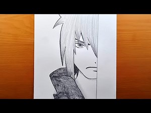 Anime drawing || How to draw Sasuke Uchiha step by step || Easy anime drawing step by step