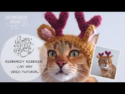 Reinhardt Reindeer Cat Hat - Catventurous Crochet