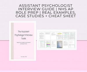 Assistant Psychologist Interview Guide | Real Questions, Examples   Cheat Sheet - Etsy UK