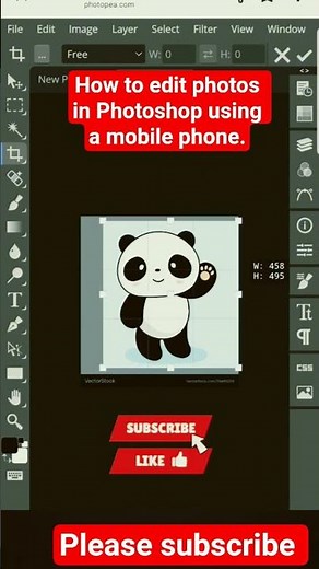 How to Edit Photos Like Photoshop Using Mobile | Photopea Tutorial for Beginners #yutubeshorts