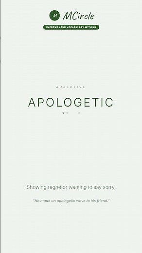 Learn English: What is Apologetic? | Vocabulary Shorts