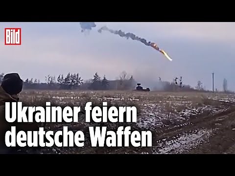 Deutscher Gepard Panzer schießt russische Rakete ab | Ukraine-Krieg