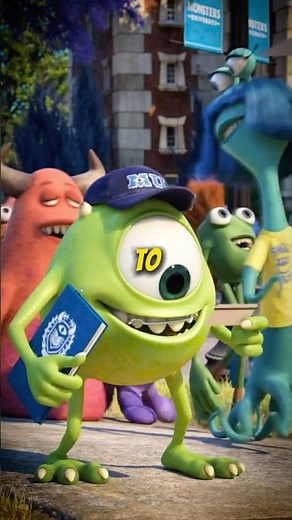 Mike Wazowski and Sully meet WHEN?! #monstersinc #monstersuniversity #disney #pixar #animation