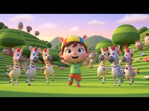 Rainbow Zebra Hop | Fun Colorful Animal & Movement Song for Kids | Nursery Rhyme