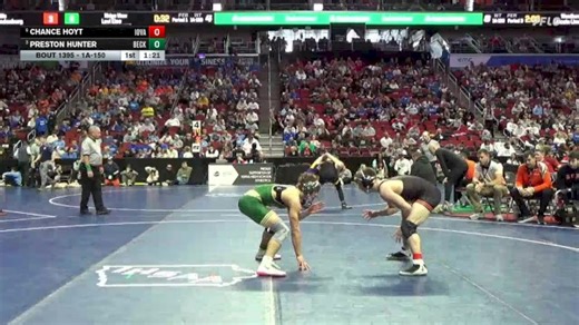 1A-150 lbs Quarterfinal - Preston Hunter, Beckman Catholic vs Chance Hoyt, Iowa Valley, Marengo