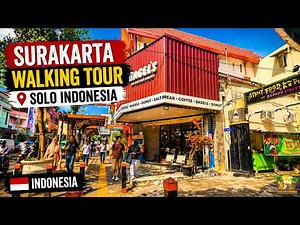 Surakarta Walking Tour | Solo Indonesia 🇮🇩 4K
