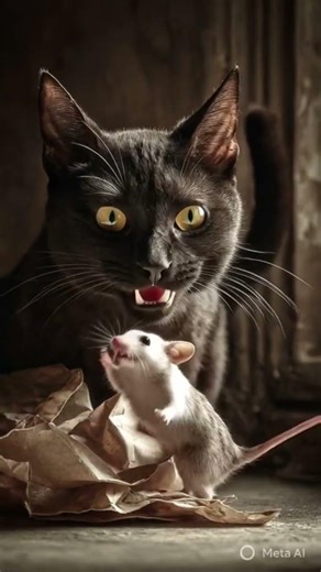 cat and rat in a big fight