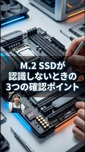 M.2SSDが認識しない時の3つの確認ポイント#パソコン修理 #データ復旧 #shorts