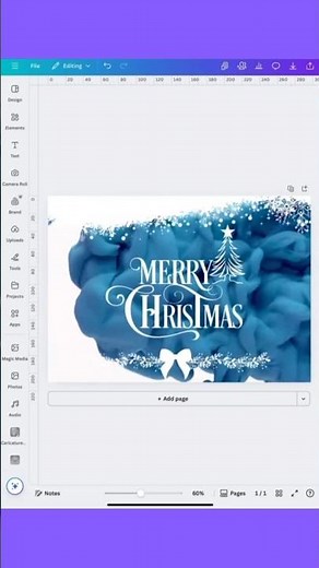How to create Merry Christmas animation using canva #shorts