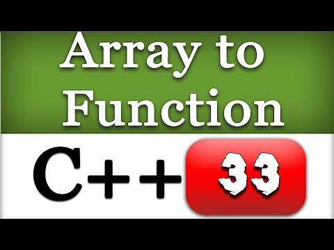 Passing an Array to a Function in C++ | CPP Programming Video Tutorial
