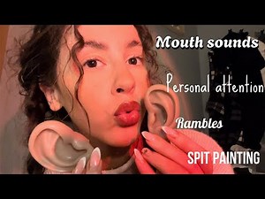 ASMR- Eating your ears, spit painting, follow my instructions and more chaos!! // rambling🌺✨