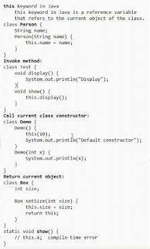 this Keyword in java #thiskeyword