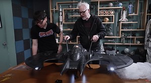 Adam Savage Shows Off His 1/6th Scale Batwing Collectible From Tim Burton's BATMAN — GeekTyrant