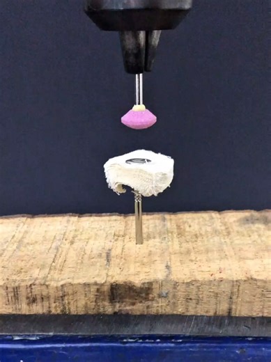 Mini Grinding Disc vs Mini Buffing Disc | Unexpected Drill Experiment #oddlysatisfying #crazytools #diytools #mechanicalexperiment #tiktokscience