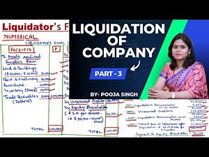 Liquidation Of Company | Liquidation | Numerical | B.Com 1st Year | BBA | Part-3 | Numerical