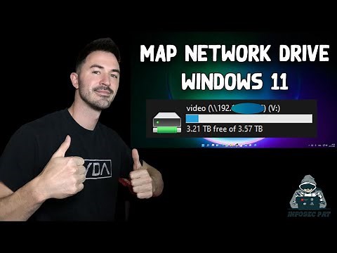How to map a network drive in Windows 11 with InfoSec Pat - Video 2022