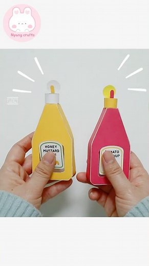 누르면 소스 쭉! 종이 DIY 🍅 Paper Ketchup Dispenser