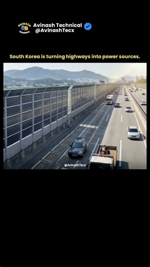 South Korea Install Solar panel at Highway🤯😳#technology#shorts#viral#shortsfeed#southkorea#news