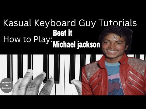 Beat it - Michael Jackson piano tutorial w/ bass and guitar lick!