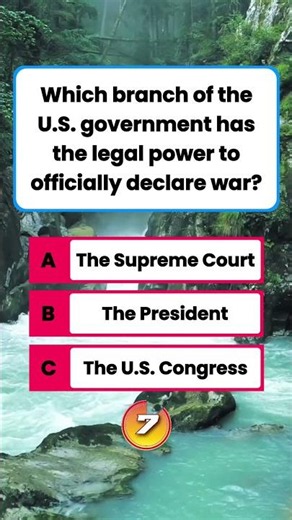Only 1% Know 🤯 Which Branch of the U.S. Government Can Officially Declare War? | U.S. Quiz #USAQuiz