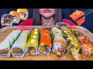 ASMR SUSHI MUKBANG (No Talking) EATING SOUNDS
