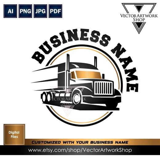 Custom Trucking Logo | Freight Company Logo | Semi Truck Logo Design | Digital Download Vector - Etsy