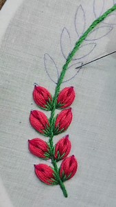 43K views · 37K reactions | Beautiful flower  bud pattern Hand embroidery 瑱 tutorial for beginners #beautiful #embroideryart #reels | Trisha Art | Facebook
