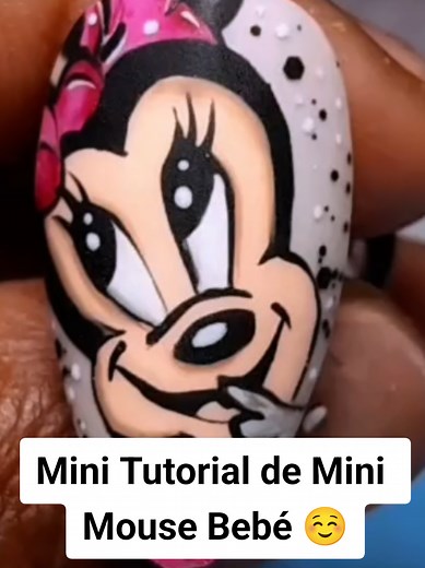 Mini Tutorial Mini Mouse Bebé ☺️ #daystudio #minitutorialnails #minimouse
