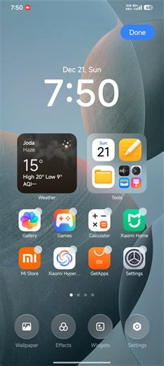 Xiaomi REDMI Enable glassy blur effect on unsupported device HyperOS 3, xiaomi launcher bak file!