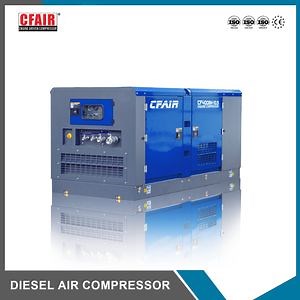 [Hot Item] 400cfm Stationary Diesel Engine Direct Driven Rotary Screw Air Compressor for Sale