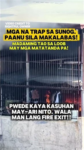 Mga na TRAP sa sun0g kitang kita! Pwede KASUHAN may-ari bakit wala fire exit sa laki ng building.
