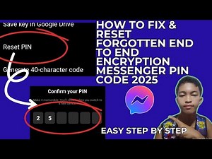 HOW to RESET MESSENGER PIN 2025