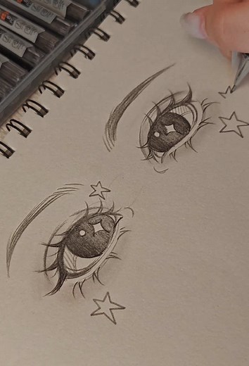 Drawing Round Cute Doll Eyes Tutorial