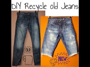 DIY Recycle your Jeans - Make Shorts Do it yourself