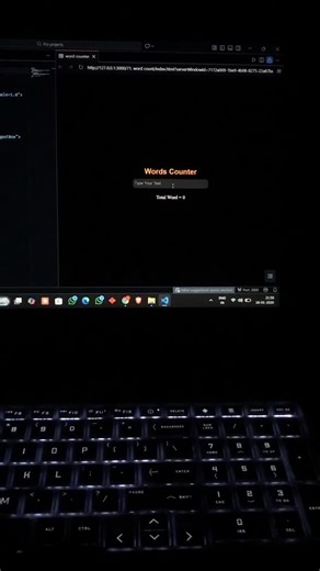 𝙑𝙞𝙨𝙝𝙖𝙡 on Instagram: "Today I made word counter using (HTML, CSS, JavaScript) project 71 🚀"