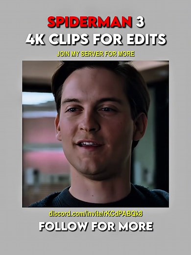 Spiderman 3 Tobey Maguire 4K Clips for Edits
