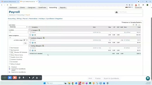 Billing and Payroll - Invoicing