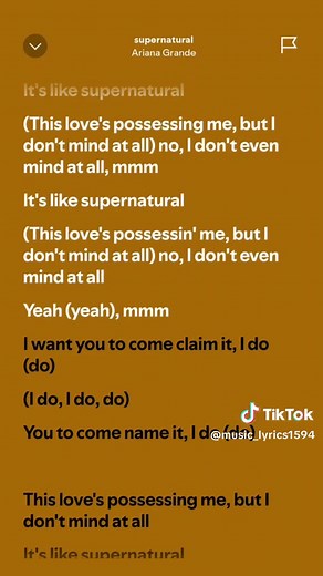 Supernatural Lyrics by Ariana Grande