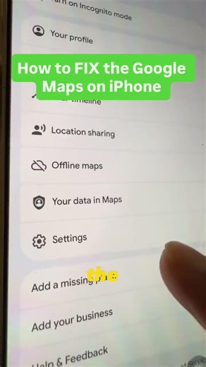 how to fix the google maps on your iphone.