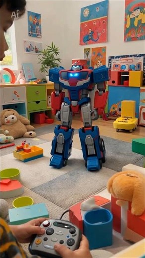 POV Toy Car Transforms Into Optimus Prime #toycar #optimusprime #kidsplay #colorplay #outdoorfun