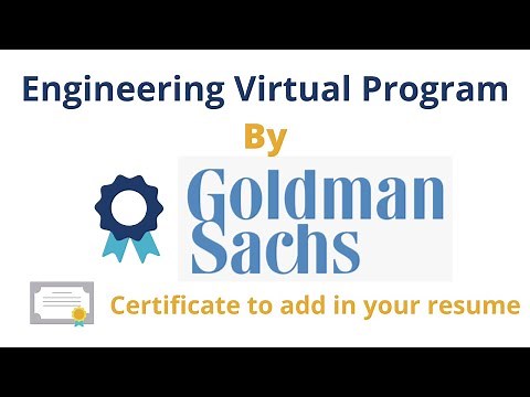 Engineering Virtual Program by Goldman Sachs | Certificate to add in your resume