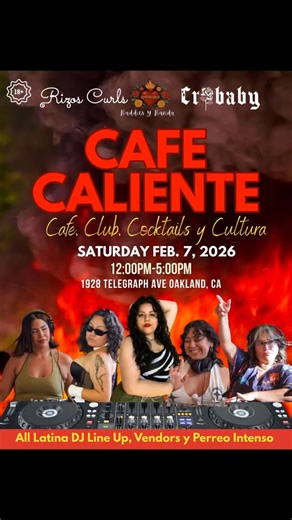 B&B ❤️‍🔥 on Instagram: "@nikki.diamonds has entered the chat 💎 Café Caliente is bringing the heat! Musica, movement & Mamis! Pull up, sip something cute, and dance it out with us before heading out to the next function this Super Bowl weekend in the Bay Area. Tix linked in bio ☕️🔥 #cafecaliente #oaklandevents #bayarealatinas #thingstodoinoakland #oakland"