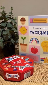 Try this easy DIY idea for your thank you teacher card and gift. 💌🍫 PS: Use code CARDSUP to upgrade your card to large or giant for FREE! Find thank you teacher cards & gifts: https://bit.ly/3G2oxCI #Moonpig #MoonpigMoments #ThankYouTeacher | Moonpig